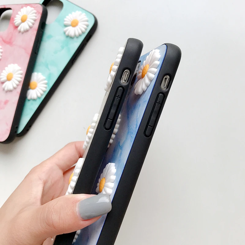 

Daisy Phone Case TPU Marble Leather Cover for Galaxy Galaxy S20 S10 S9 M10 M20 M30 Note 10 J2 Prime J5 Prime J7 Prime J4 Plus J6