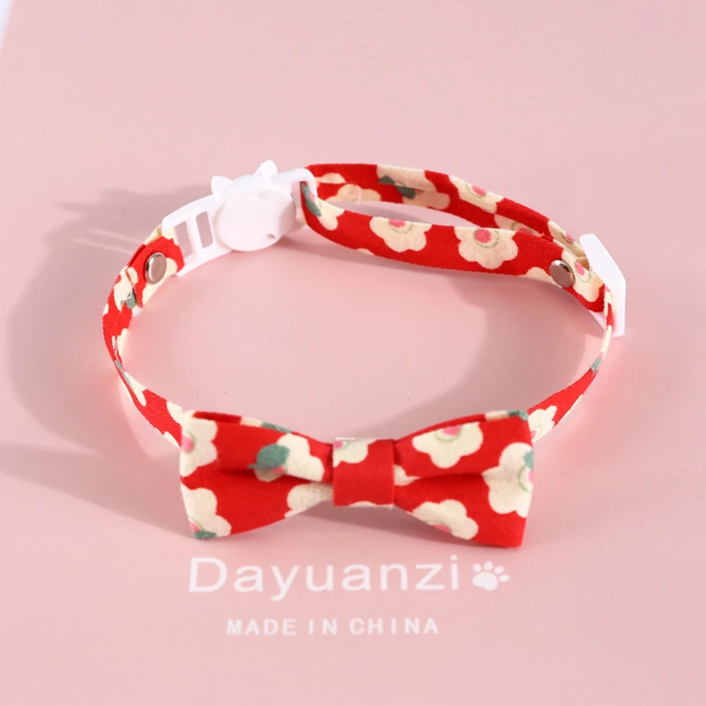 Ошейник с бантом для кошек Регулируемый аксессуар цветочным рисунком домашних