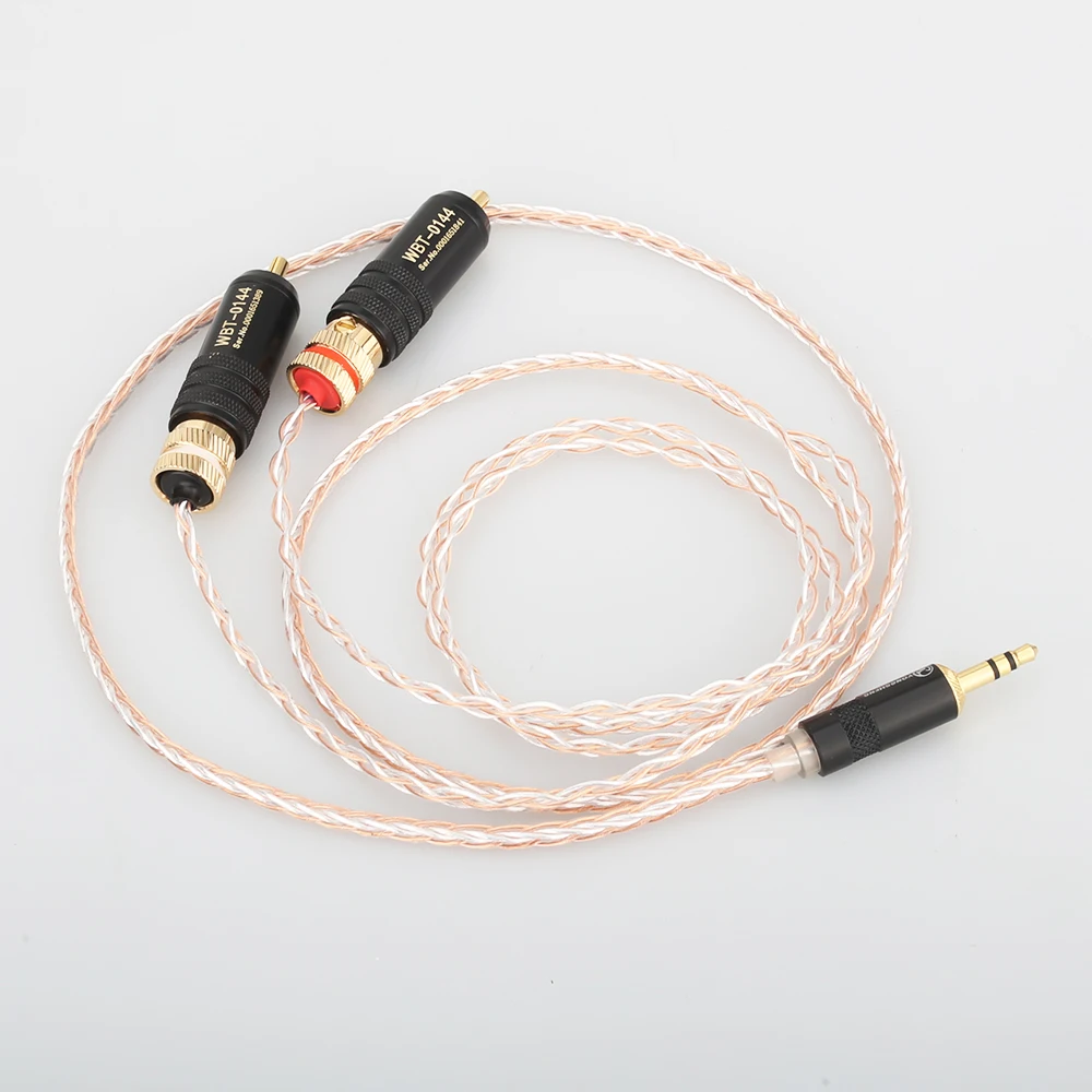 Аудиокабель Audiocrast HC011 высокого качества 2 rca на 3 5 мм hifi 1 Аудио Видео кабель с OFC из