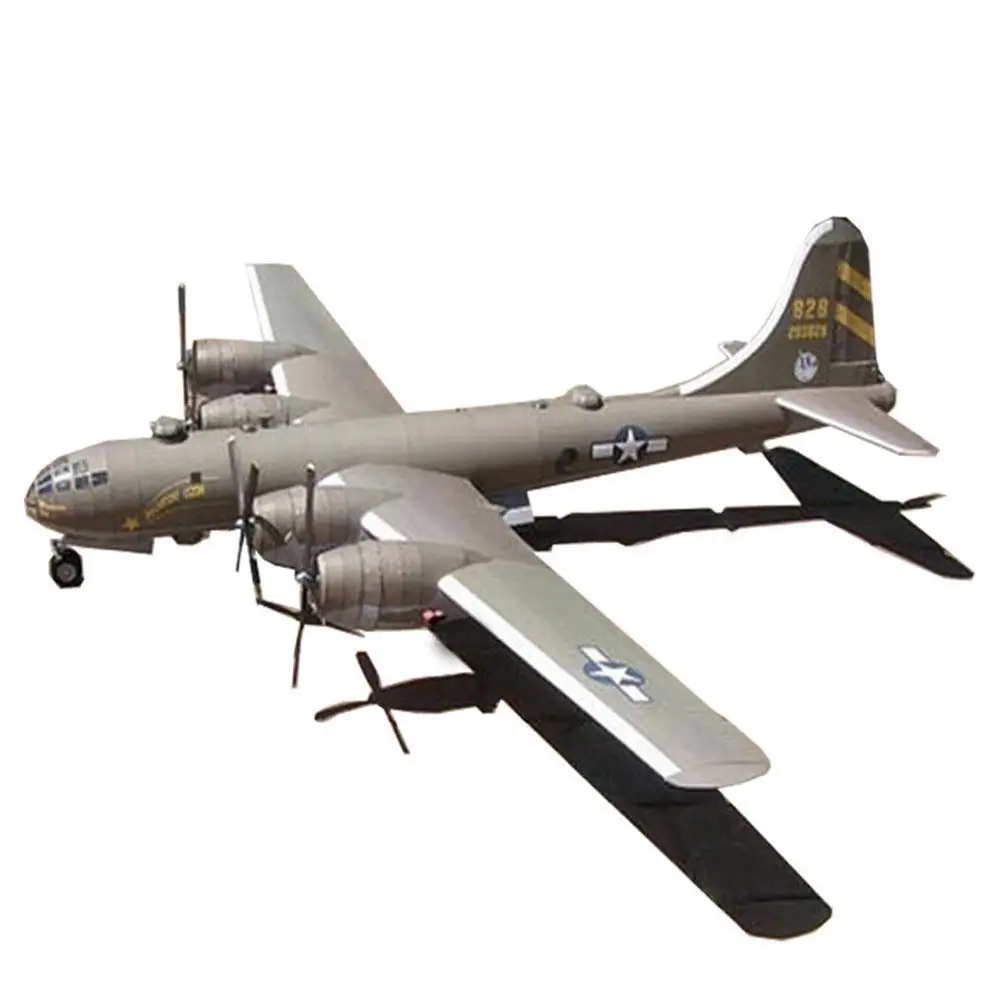 

1:47 DIY 3D Paper Model Kit Toy B-29 Super Fortress Airplane For Decoration Model Handmade Toy For Kids Paper Paper Bomber E5C4