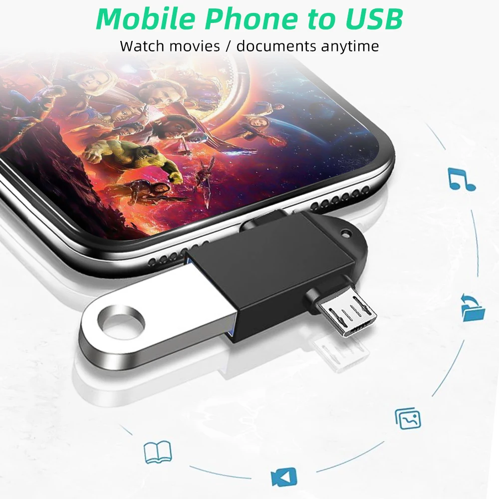 Адаптер ANMONE OTG Type C 2 в 1 конвертер Micro Usb 3 0 разъем для флеш-диска мыши смартфонов