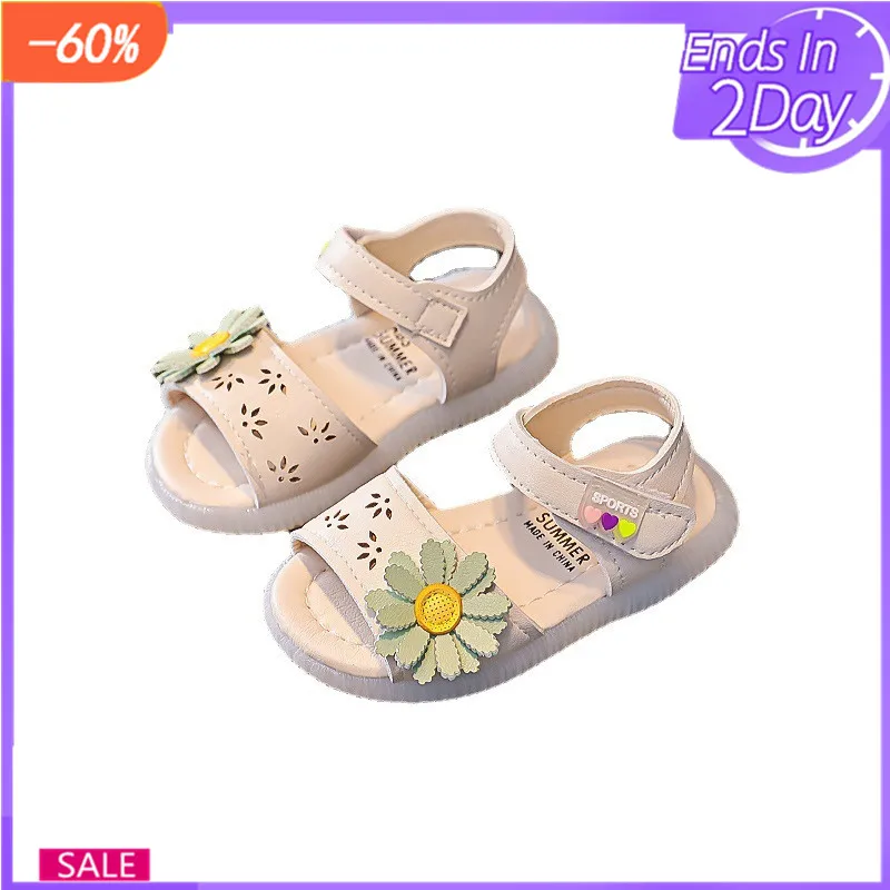 

Summer Infant Baby Sandals Soft Flat Baby Shoes Toddler Cute Shoes Non-Slip Flower Sandals Children Toddler Shoes 0-3 Years Old