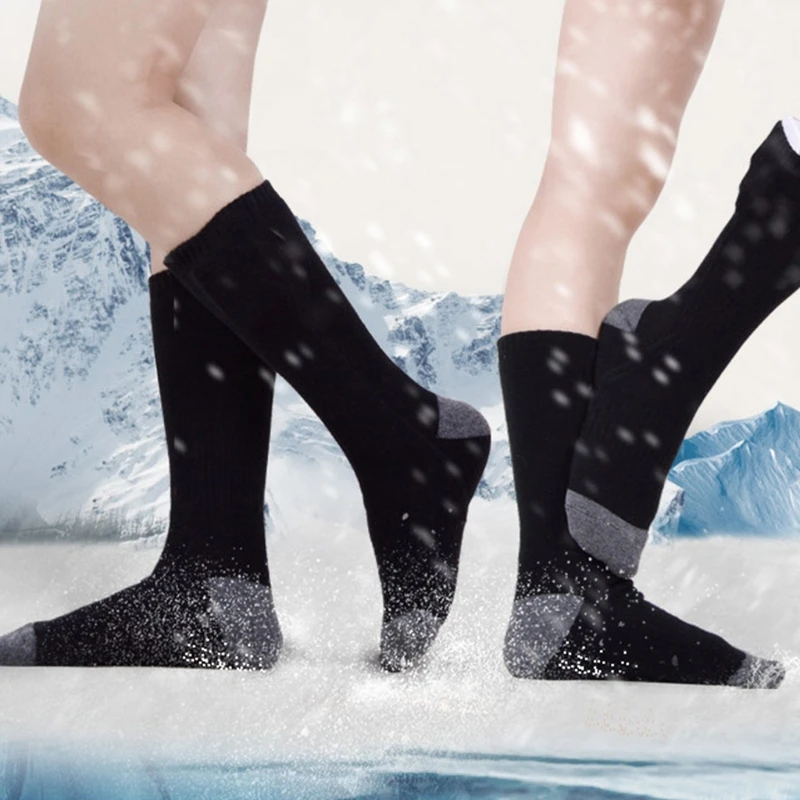 

Unisex Winter Thermal Warm Electric Heated Crew Socks with Rechargeable Battery U90E