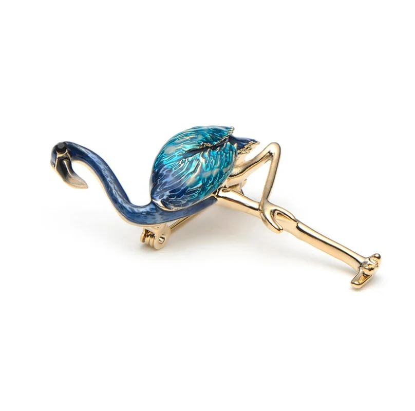 брошь страус