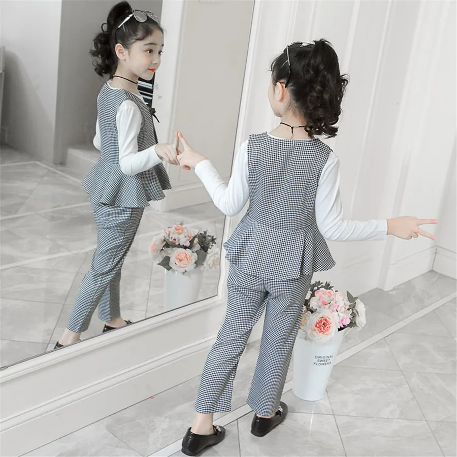 Комплект одежды для девочек осенне-зимний спортивный костюм девочек-подростков