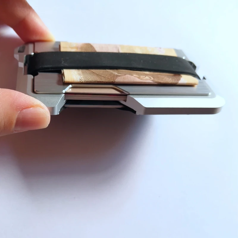 2020 алюминиевые держатели для кредитных карт мини кошелек из бычьей кожи Crazy horse с