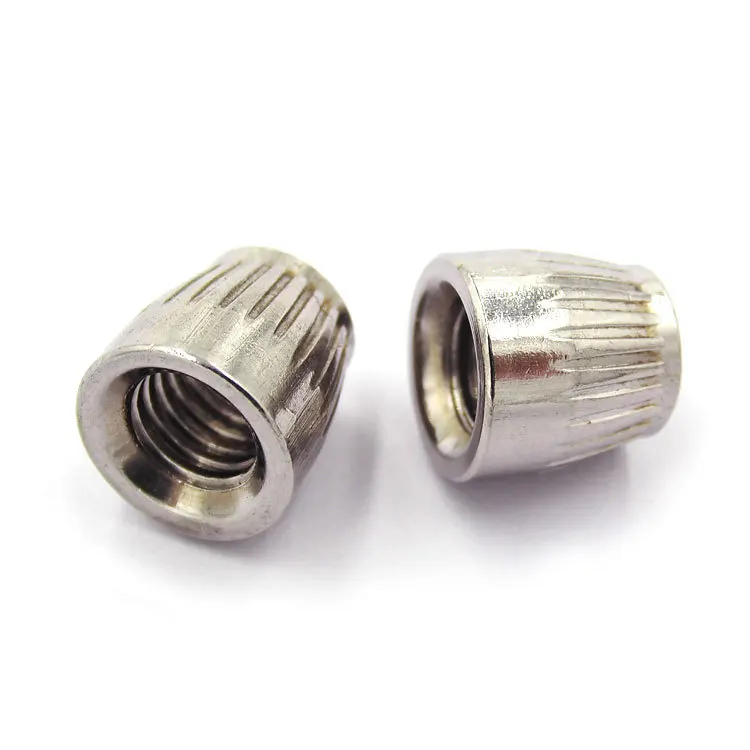 304 нержавеющая сталь накатанная круглая гайка ручной винт коническая обратные