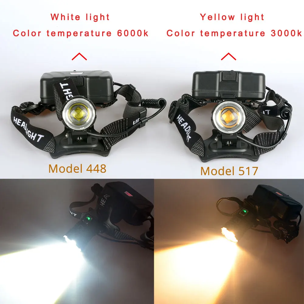 XHP70.2 Мощный светодиодный налобный фонарь Водонепроницаемый USB Перезаряжаемый зум Белый Желтый фонарь для охоты, кемпинга 18650