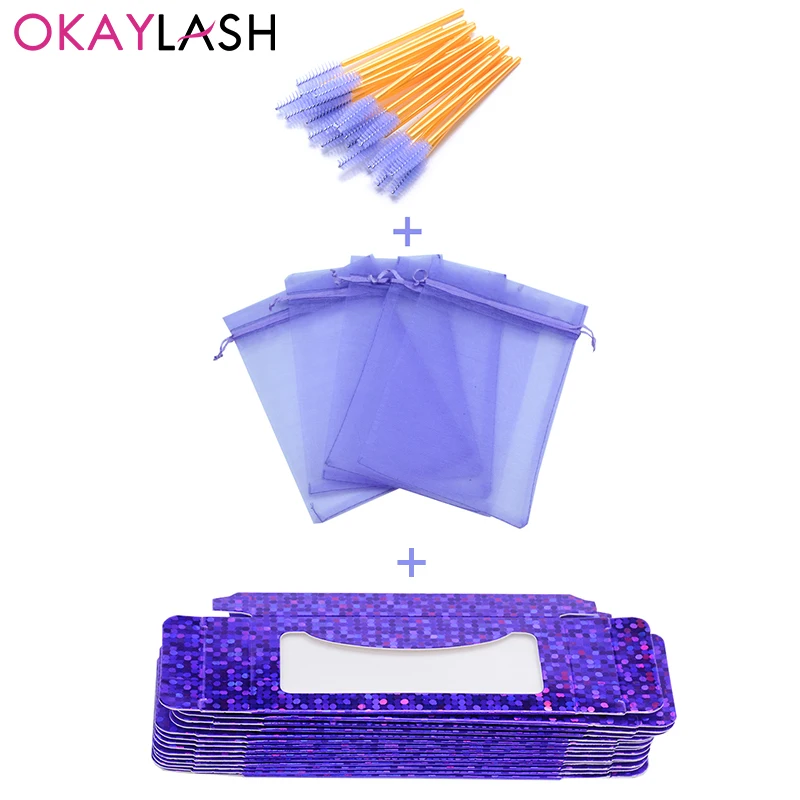Упаковка для ресниц OKAYLASH набор из органзы на шнурке сумка искусственных оптовая