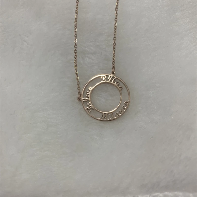 Ожерелье с именем из нержавеющей стали на заказ несколько кулон-табличка