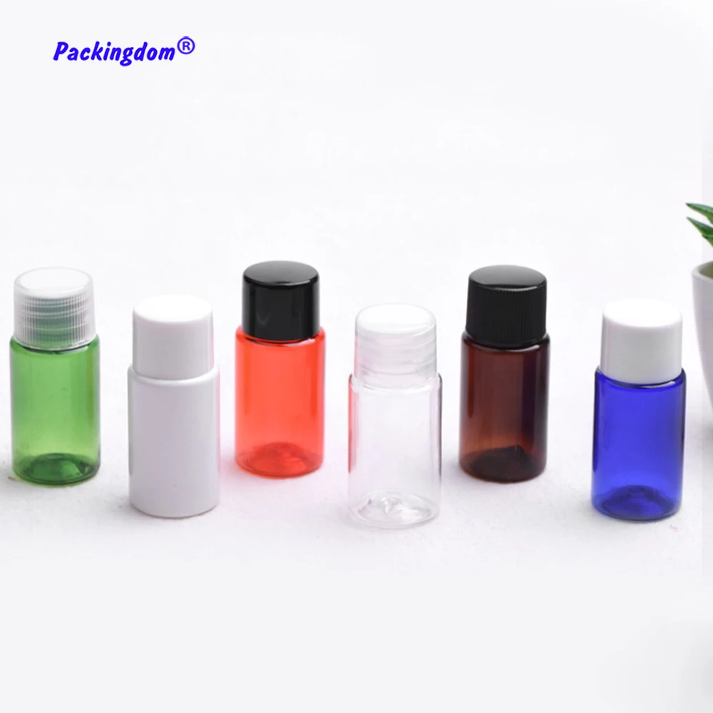 50pcs Travel Bottle Small Sample Container Coke Cap Cosmetic Packaging Plastic with Inner Plug Lotion Bottles Emulsion Tube 10ml