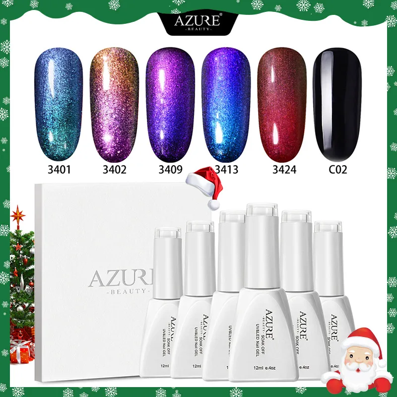 Небесно-Голубой Красота 6 шт./лот которые могут изменить свой цвет Phantom УФ-гель для