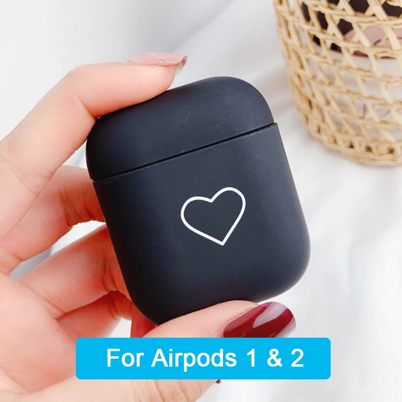 black heart YBD роскошный чехол с мраморным рисунком для AirPods цвета чехол для Apple Airpods Air Pods чехол Coque Funda для Airpod аксессуары - Цвет: black heart