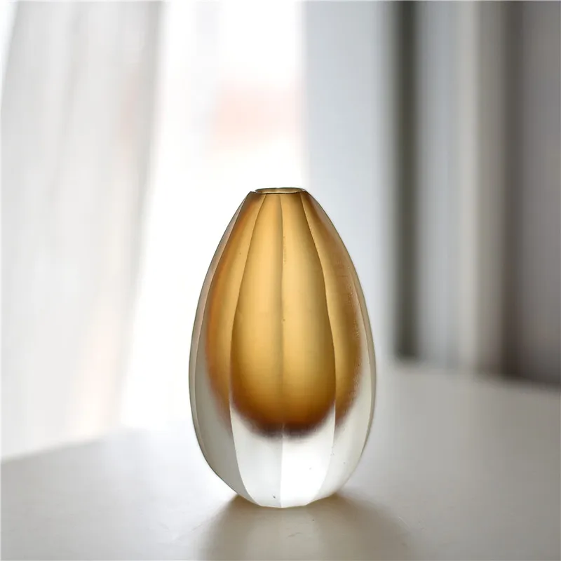 

Luxury Water Droplet Vase Living Room Dried Flowers Nordic Glass Transparent Vase Home Decoration Accessories Flower Vases