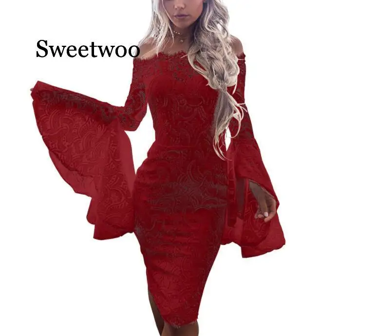 Новый 2020 на лето и весну сексуальное платье с открытыми плечами белое кружевное