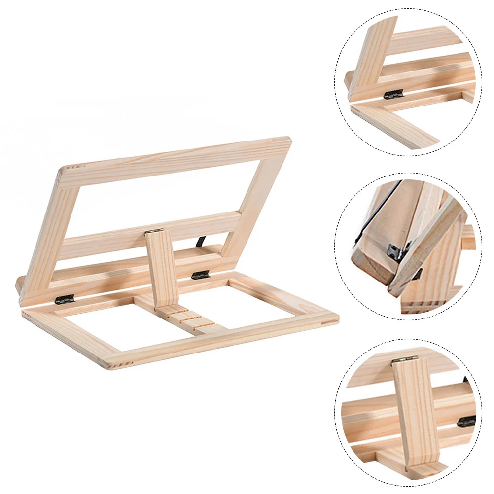 

1 шт. настольная книжная полка, держатель для книг для студентов, подставка для чтения книг (деревянный цвет)