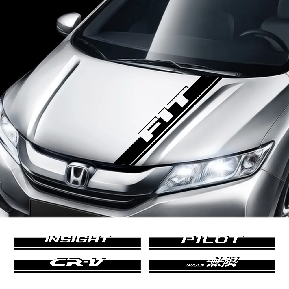 Автомобильный чехол на капот декоративная наклейка для Honda Fit Mugen просветление