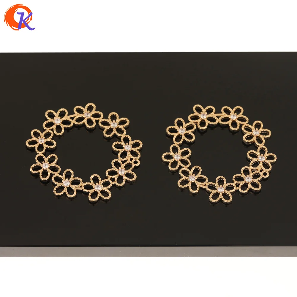 

Cordial Design 40Pcs 39*39MM Jewelry Accessories/Hand Made/CZ Charms/Loop Shape/Pendant For Necklace/DIY Making/Earring Findings