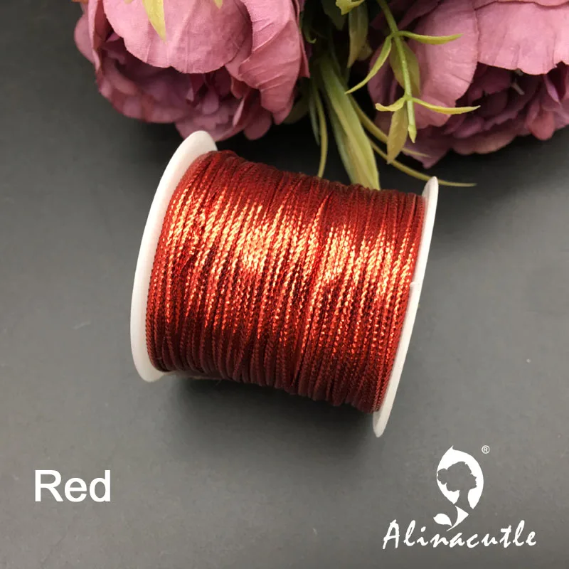 20 метров 1 мм веревка золотой серебристый красный шнур нить лента тег линия не