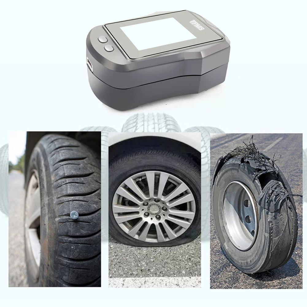 

Wireless High Precision Motorcycle USB External Tire Pressure TPMS Monitor LCD Display With 2 Pcs External Sensor