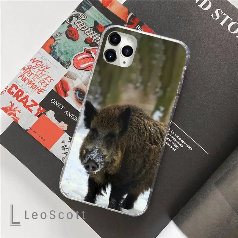 

wild boar Phone Case For iphone 12 5 5s 5c se 6 6s 7 8 plus x xs xr 11 pro max mini