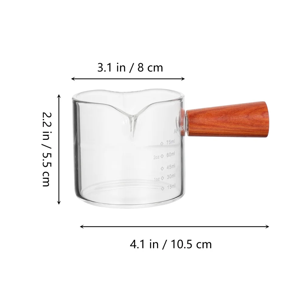

1pc Coffee Cup Baking Measuring Cup with Wooden Handle Storage Cup