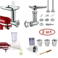 for kitchenaid stand meat grinders sausage stuffer attachment and vegetable slicer shredder grater for kitchen aid accessories