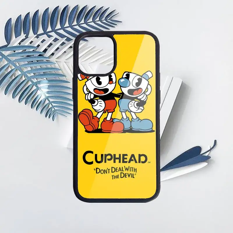 

LVTLV Cuphead Soft Rubber Phone Cases for iPhone 11 12 pro XS MAX 8 7 6 6S Plus X 5S SE 2020 XR Hard PC