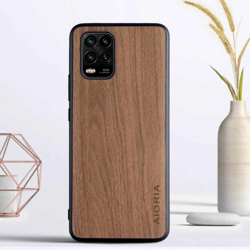Винтажный чехол для Xiaomi Mi 10 Lite из мягкого ТПУ и жесткого поликарбоната