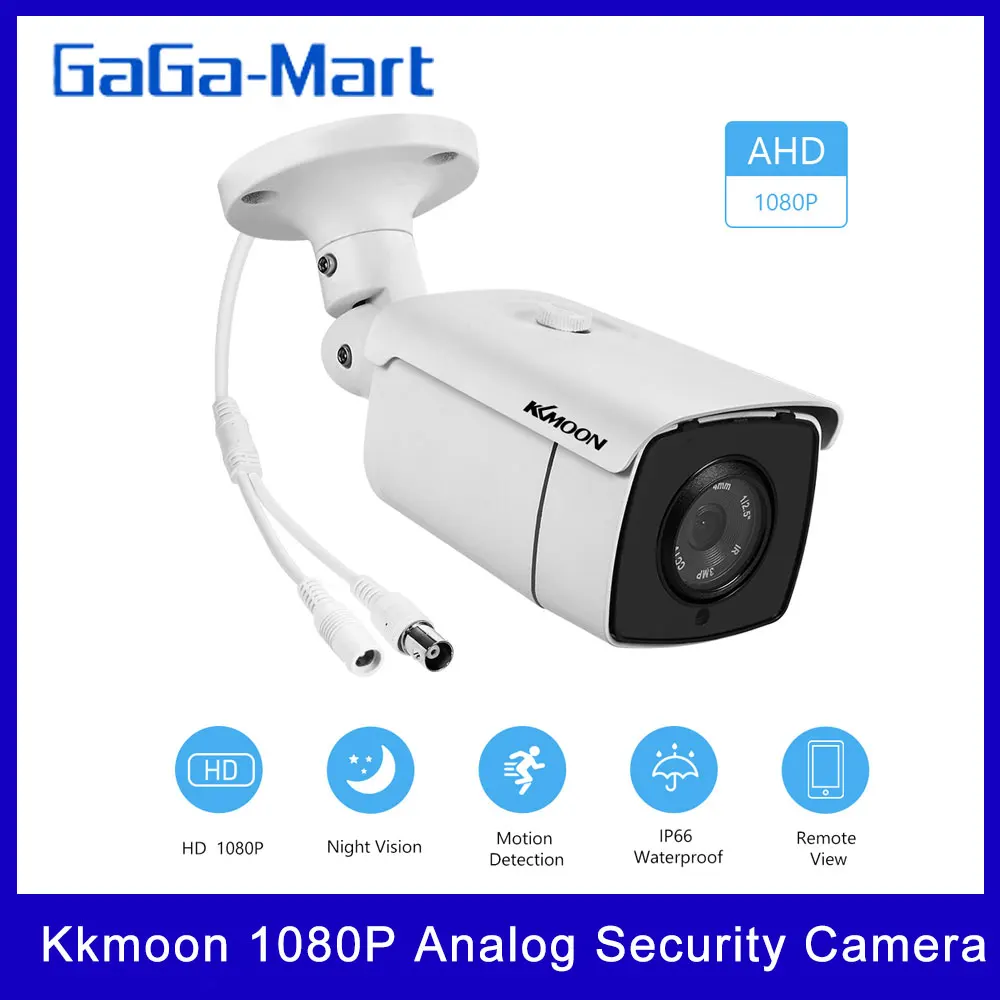 Kkmoon 1080P аналоговая камера безопасности встроенный 36 шт. ИК светодиодный ночное