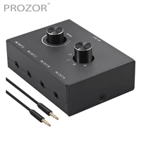 4 way 3 5mm audio switcher 1 input 4 output 4 input 1 output stereo audio splitter switcher plug and play for passive speaker