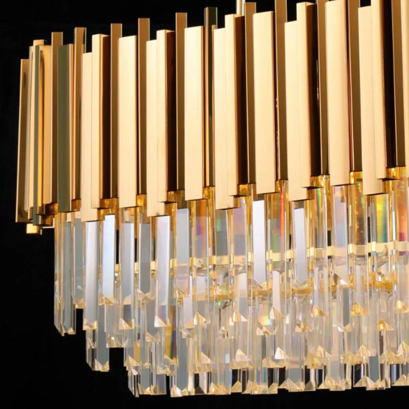 

New Hot luxury chandelier modern crystal lighting living room dining room gold crystal chandelier LED lights