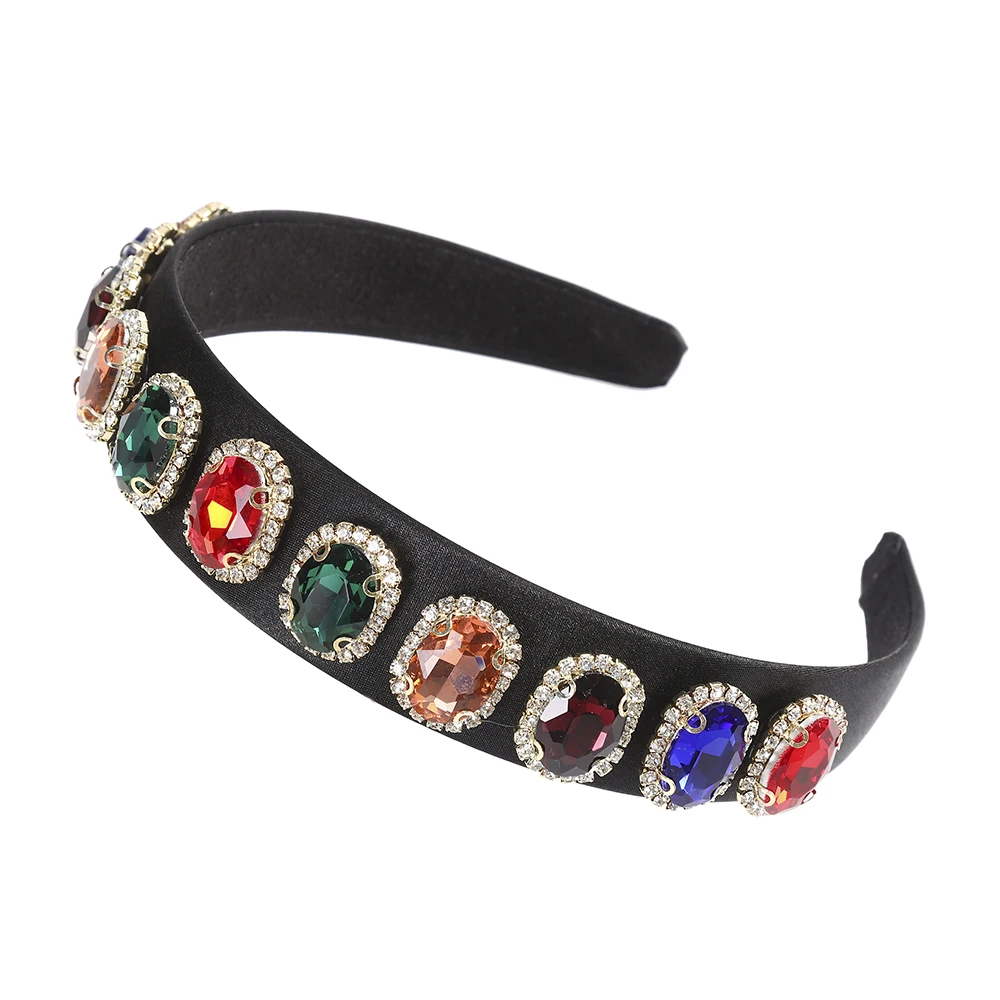 Женский ободок для волос AWAYTR винтажный разноцветный хрусталь с кристаллами в
