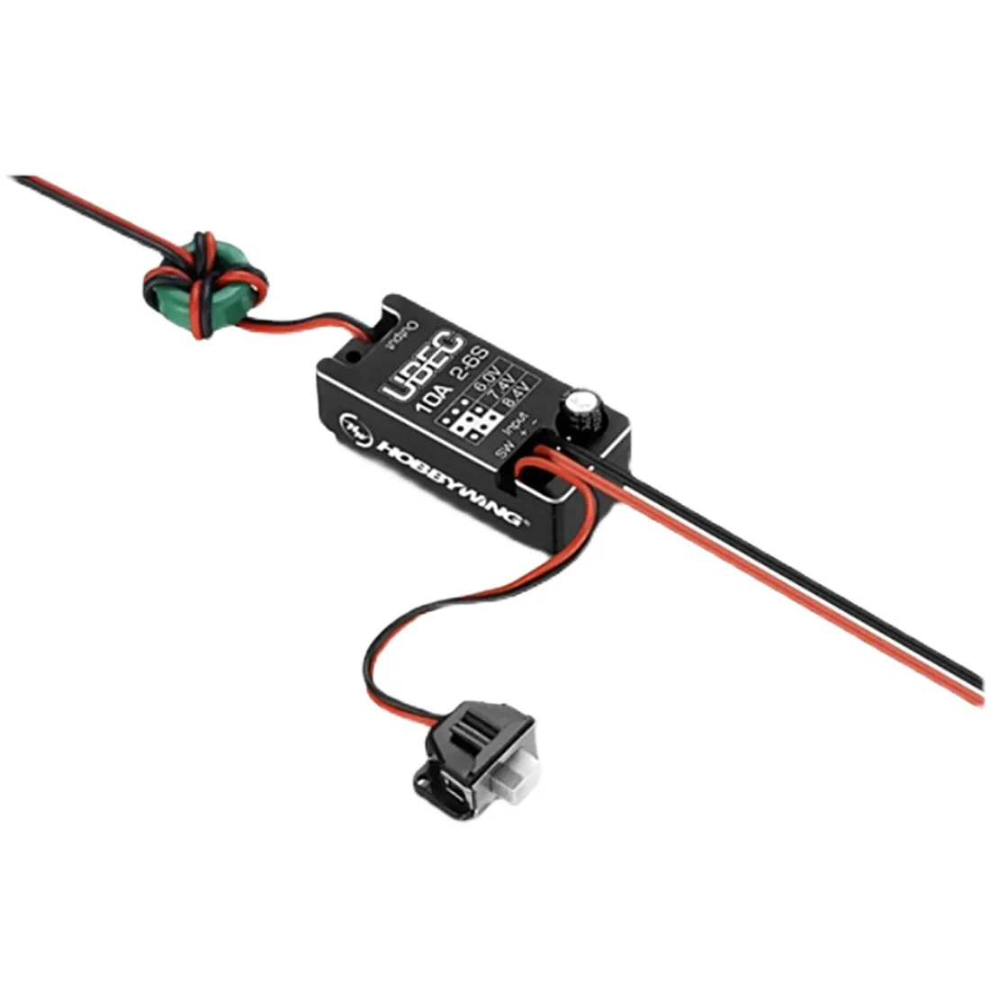 

Hobbywing 10A 2-6S UBEC модуль UBEC-10A внешний коммутационный модуль DC-DC регулятор для 1/10 1/8 RC автомобилей
