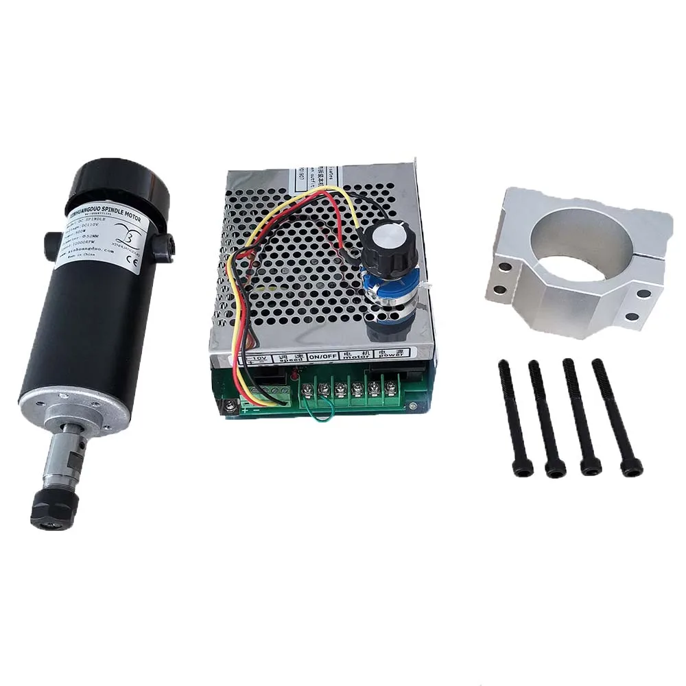 С воздушным охлаждением 0.5kw CNC spindleMotor Kit ER11 патрон 500 Вт мотор шпинделя+ регулятор скорости питания для гравировки