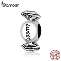 bamoer silver 925 jewelry sweet candy charms for original snake bracelet bangle women silver jewelry diy making bsc353