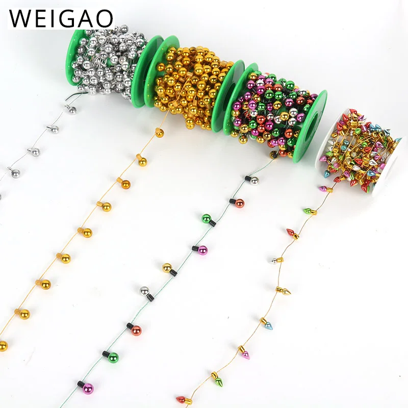 WEIGAO 5 м Рождественская пластиковая лампочка бусины рождественская декоративная лампочка гирлянды для елки новогодние вечерние рождественские предметы домашнего обихода