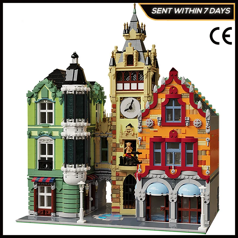 

Modular Clock Tower Square City Series Building Block Diy Bricks Architecture Street View House Model Children Toys Gift