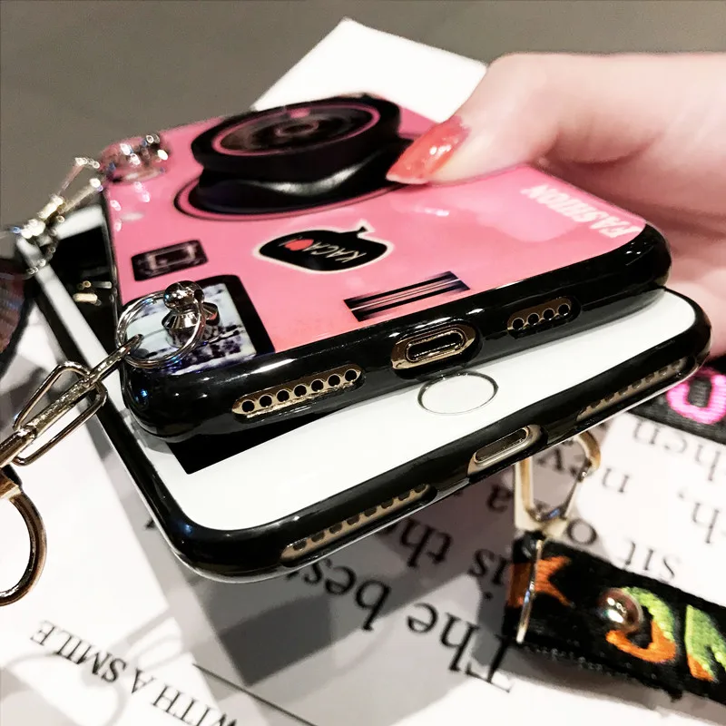 poco x3 case retro 3d camera phone case for xiaomi poco x3 nfc 2020 fashion silicone soft back cover with strap fundas free global shipping