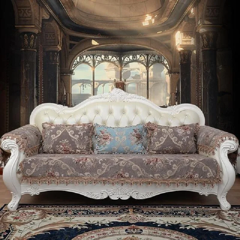 1 шт. Роскошный чехол для дивана в европейском стиле синее мягкое полотенце