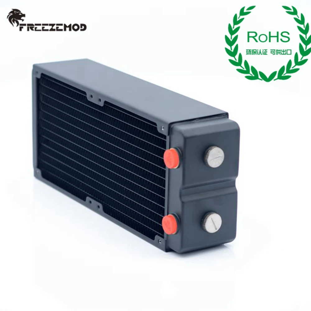 

FREEZEMOD Thick 240mm Copper Radiator Thickness 65mm Water Cooler Heat Sink 3 Layers Water Cooling ROHS Certification