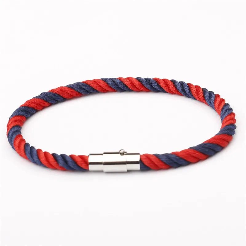 Новые модные браслеты с нитью мужские магнитной пряжкой и цепочкой мужской