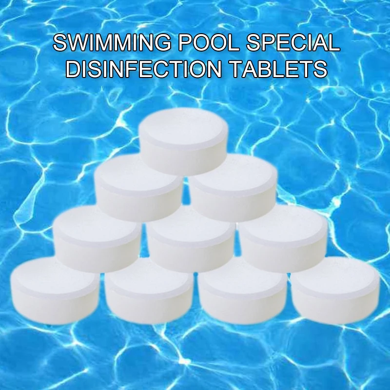 

50Pcs/Bottle Chlorine Tablets Cleaning Pool Tub Spa Disinfectant Swimming Pool Clarifier Effervescent Multifunctional Cleaner