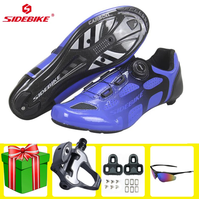 

SIDEBIKE Cycling Shoes Road Carbon Fiber Sole Men Sneakers Ultralight Self-Locking Men Bike Bicycle Racing Athletic Bike Shoes