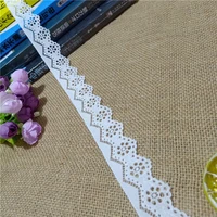 3cm white elastic lace fabric apliques accessories for diy sewing needlework used in apliques and wedding dress s2702