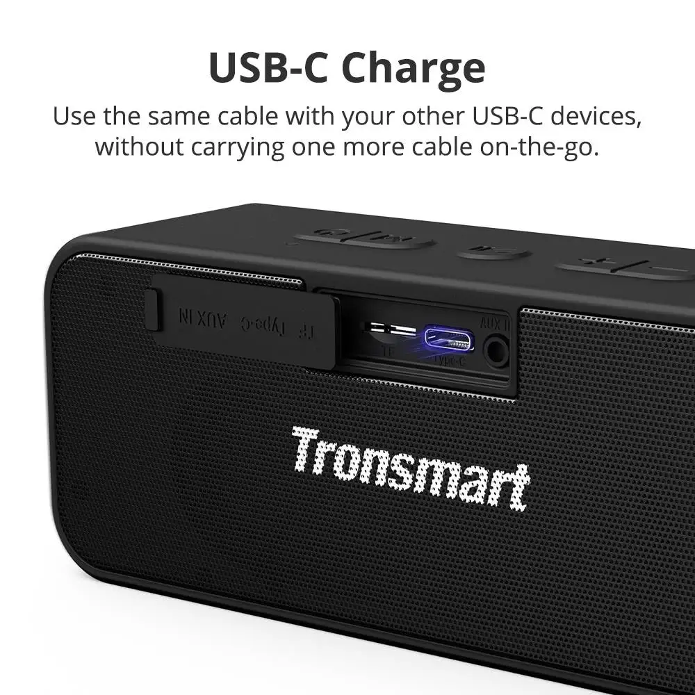 Беспроводная колонка Tronsmart T2 Plus Bluetooth 5 0 TWS динамик 20 Вт Портативная 24 часа IPX7