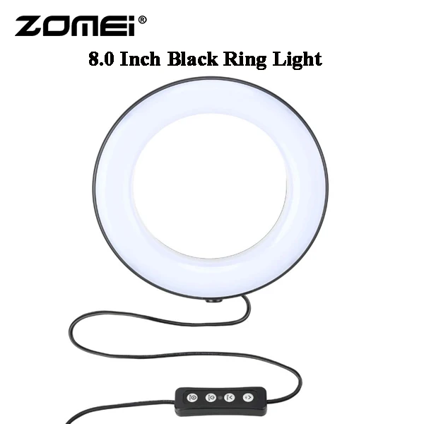 Only 8 inch lamp Zomei YouTube Do Live кронштейн Настольный мульти-камера для съемки телефона портативный якорь мини-штатив светодиодный светильник видео Распаковка полный комплект - Цвет: Only 8 inch lamp