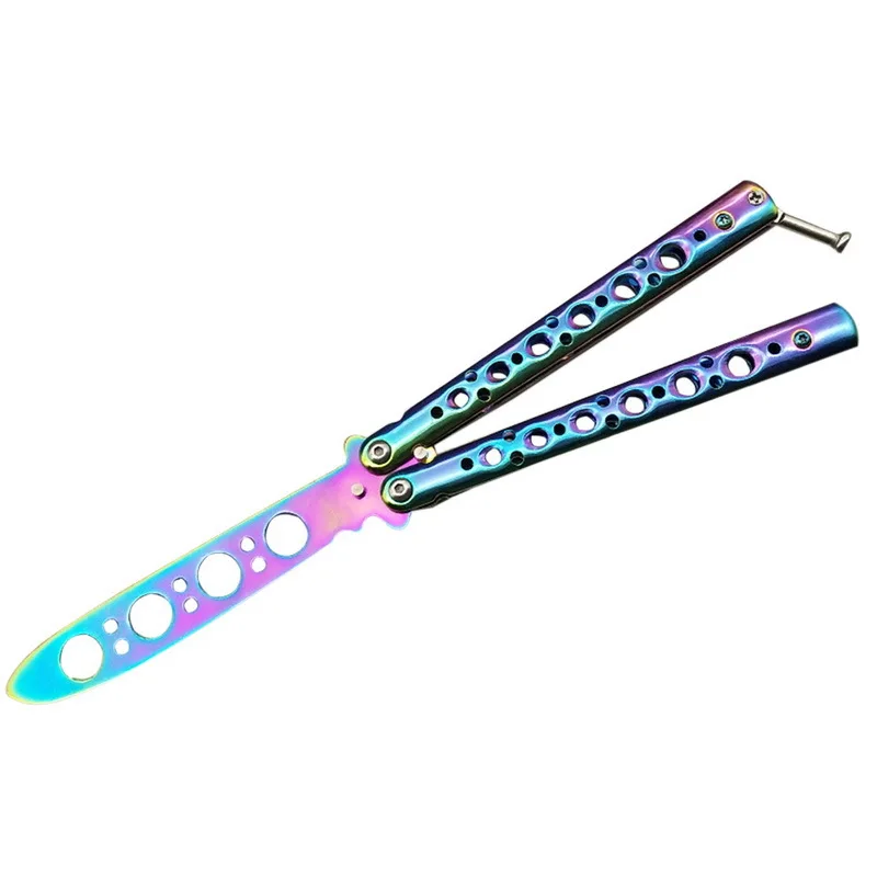 

Foldable Butterfly Knife Portable Transformable Blunt Balisong Pocket Trainer Survival Knife Training Tool For Outdoor Game