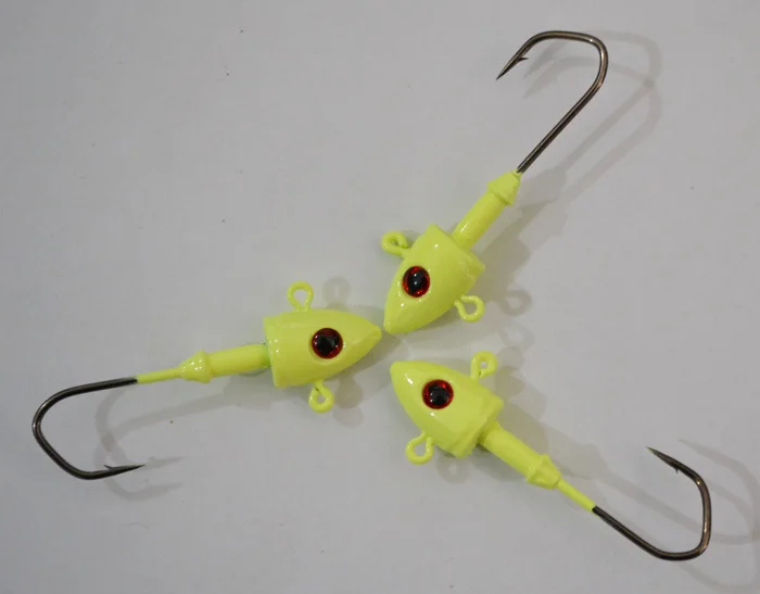 Высокое качество рыбы джиг голова рыболовные крючки светящиеся мягкие приманки