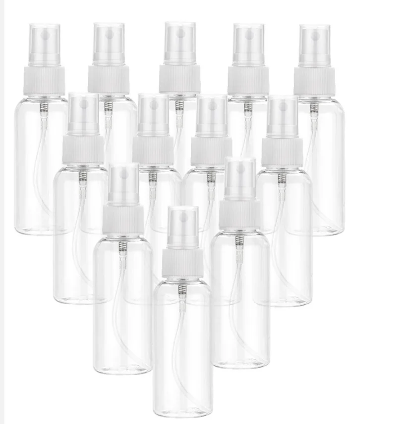 

50x Spray Bottle 10ml 20ml 30ml 50ml 60ml 100ml Empty Vial Refillable Mist Pump Perfume Essential Oil Atomizer Travel Accessorie